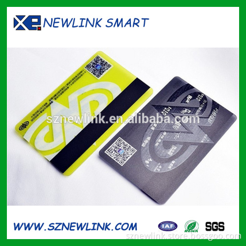 Plastic prprinting magnetic strip barcode VIP business membership gift card